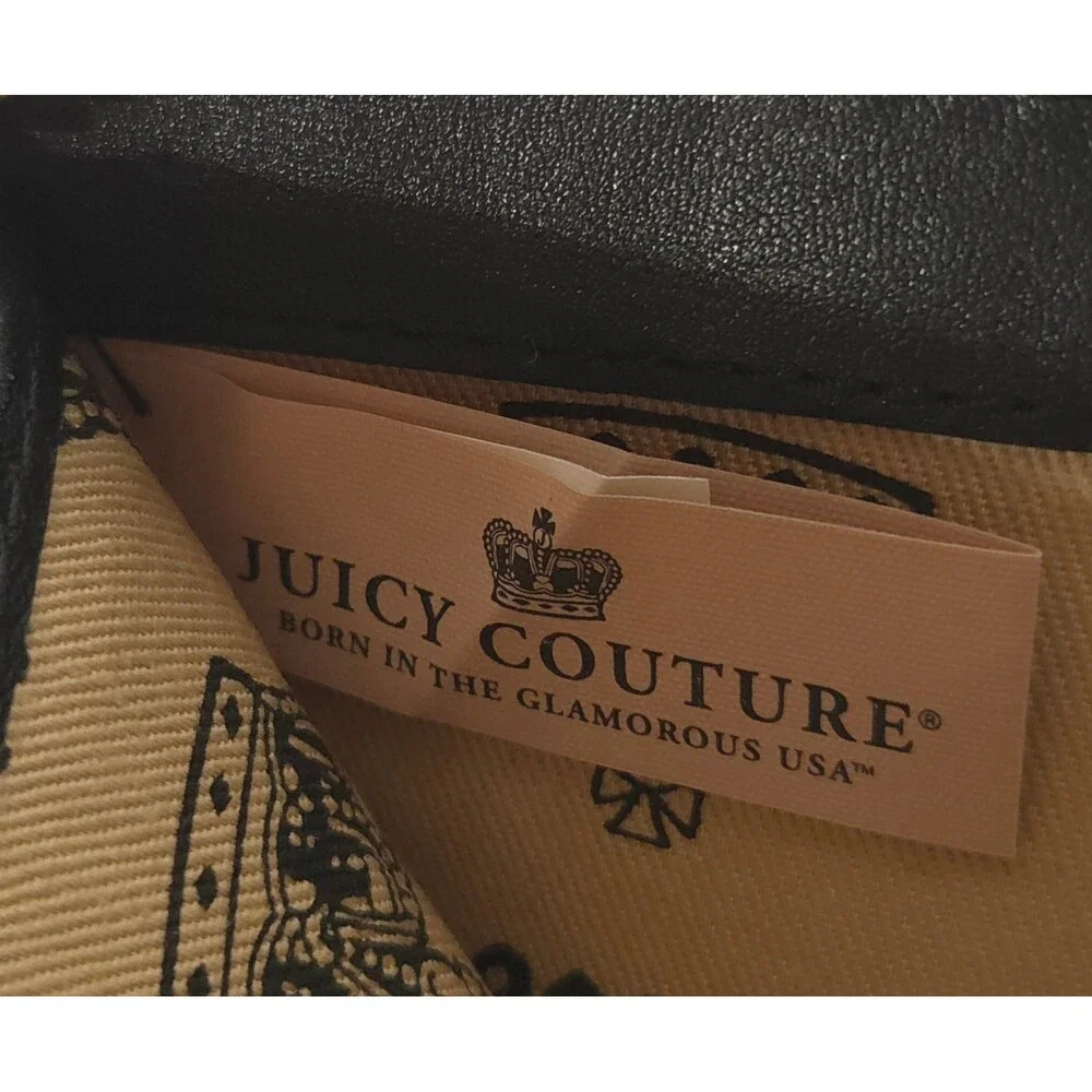 Vintage Y2K Juicy Couture Mad Money Wallet Brown Velour Leather Heart